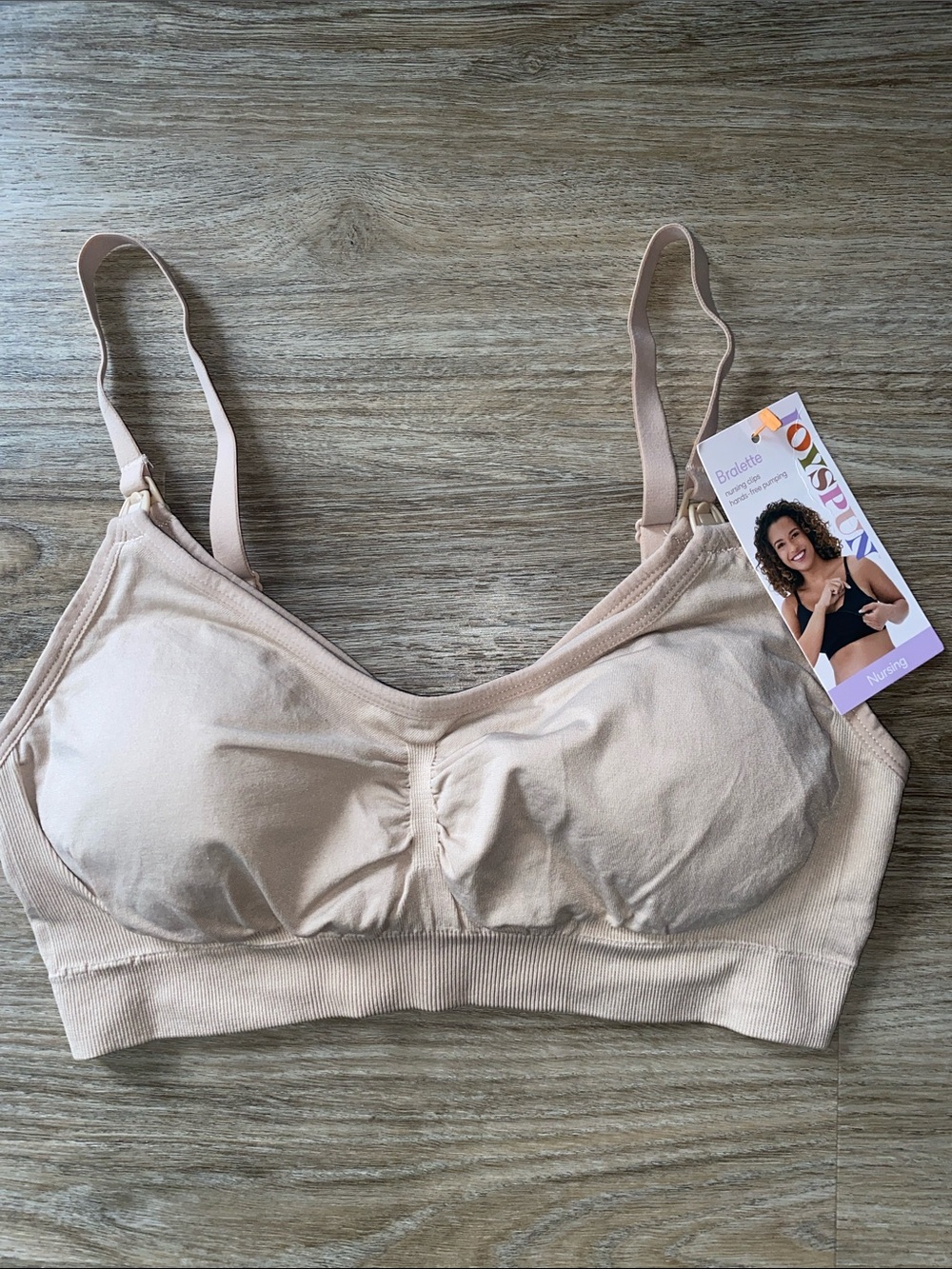 Nursing Nude Bralette with Adjustable Straps